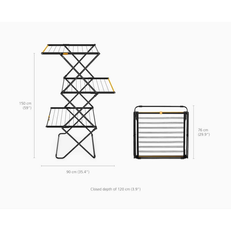 AirFrame™ Clothes Drying Rack with Long Garment Hanging Rails