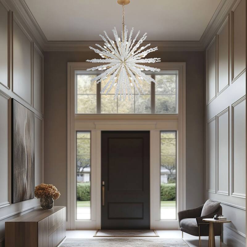 Metropolitan N1959 Aisi 40 Light 52" Wide Taper Candle Sputnik