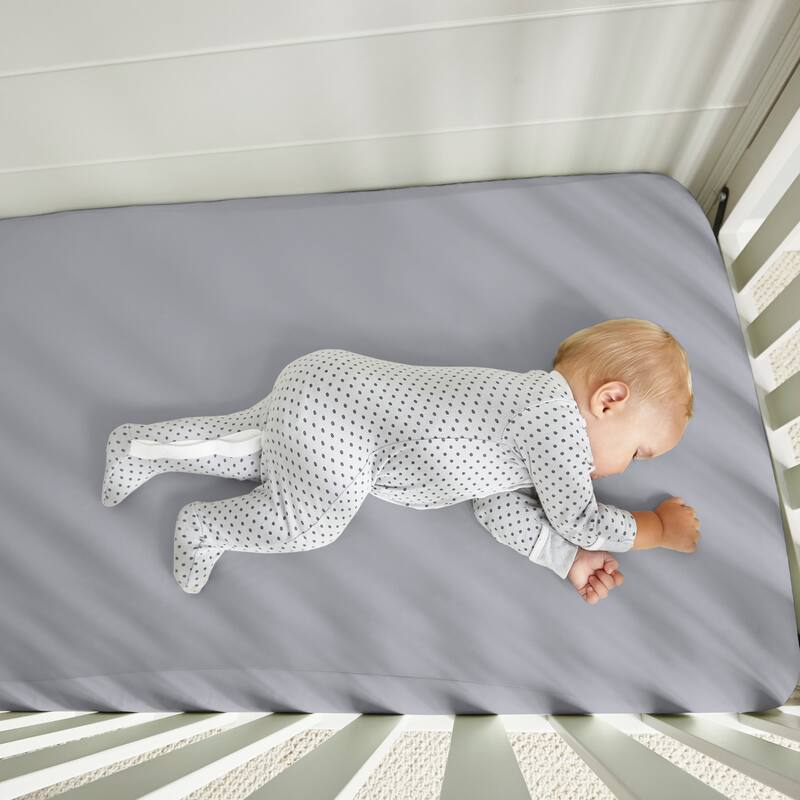 BEDGEAR Baby Dri-Tec Performance Crib Sheet - Moisture Wicking Fitted Crib Mattress Sheet
