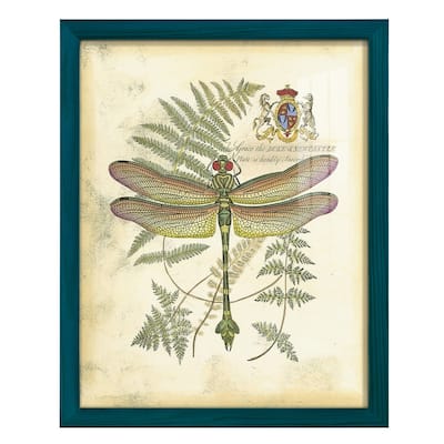 Regal Dragonfly III (PP) -Framed Print w/glass-Cherry Red