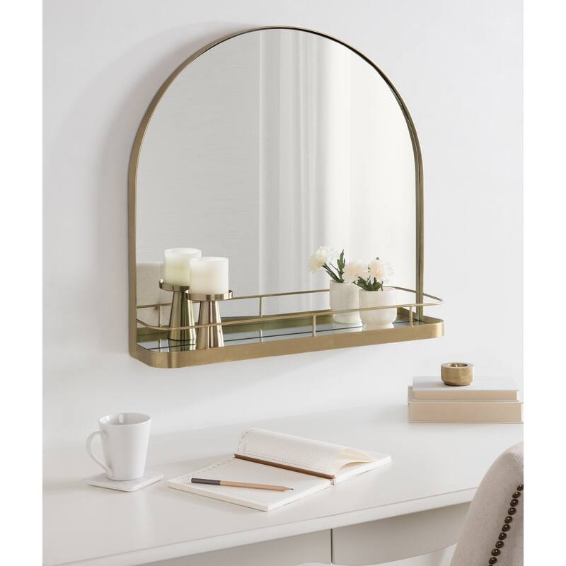 Kate and Laurel Peyson Framed Arch Mirror with Shelf