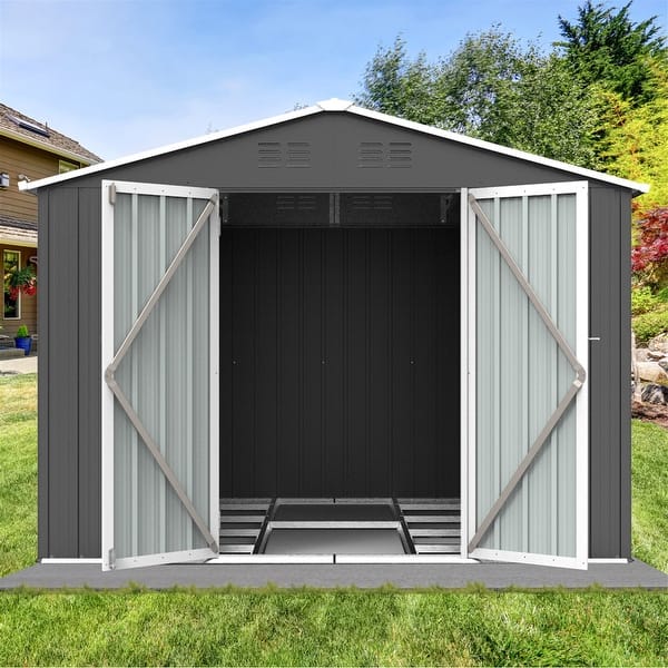 Darkgrey Metal Garden Sheds Outdoor Bed Bath & Beyond 37534575