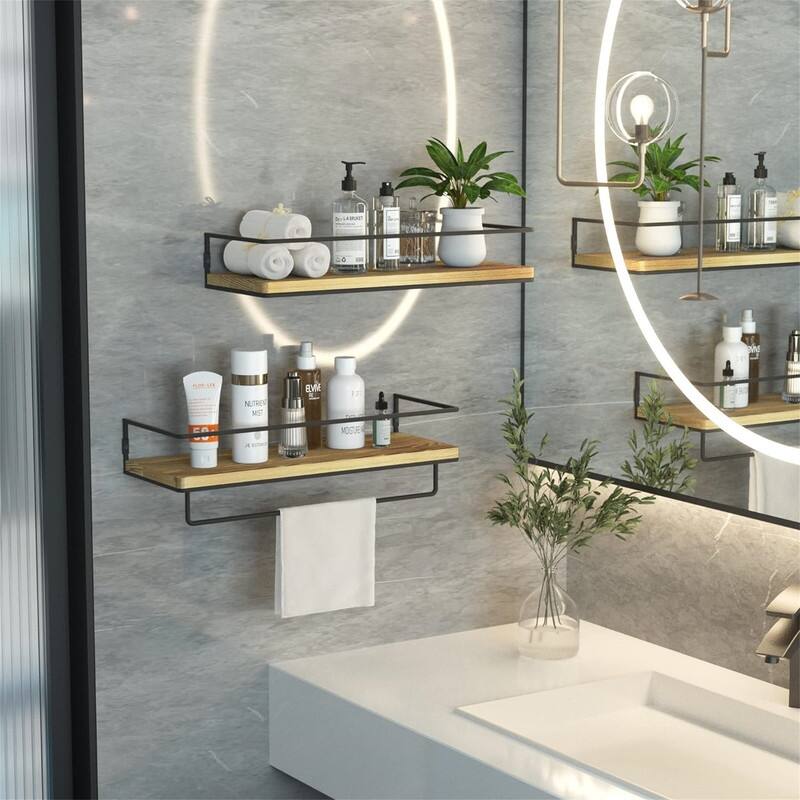 Floating Shelves for Wall Set of 2 - 5.7"D x 15.7"W x 1.7"H