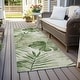 preview thumbnail 32 of 50, Machine Washable Indoor/ Outdoor Coastal Palm Chantille Rug Aloe - 2'3" x 7'6"