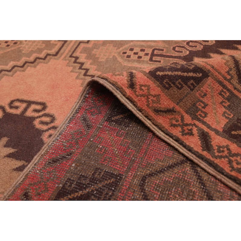 ECARPETGALLERY Hand-knotted Melis Vintage Dark Copper Wool Rug - 5'0 x 12'6