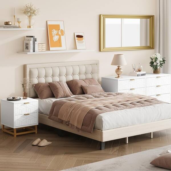 short 2 drawer dresser Costway Stackable 2-Drawer Dresser with Anti-scratch Pads and Anti-tipping Devices-White