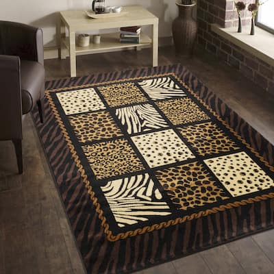 5 ft. 3 in. x 7 ft. 3 in. Animal Print Area Rug - 7' x 5'