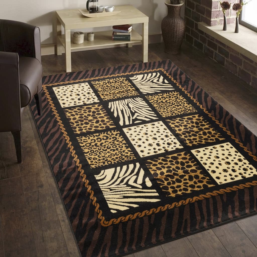 7 ft. 10 in. x 10 ft. 3 in. Animal Print Area Rug - 10' x 8'