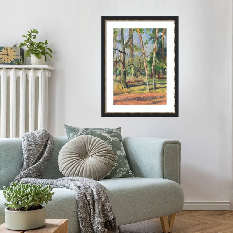 Pleinair landscape by Catalina Somolinos Wood Framed Wall Art Print