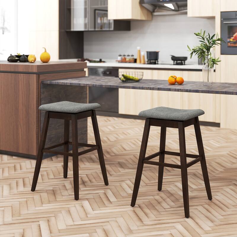 Gymax Set of 4 Swivel Bar Stools 30'' Bar Chairs w/ Padded Contoured