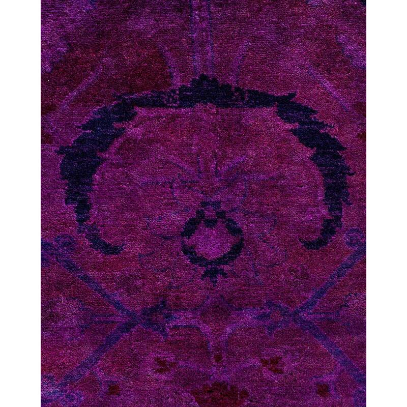 Fine Vibrance One-of-a-Kind Hand-Knotted Area Rug - Purple, 8' 3" x 10' 5" - 8' 3" x 10' 5"