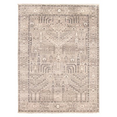ECARPETGALLERY Hand-knotted Jules Serapi Grey Wool Rug - 8'11 x 11'11