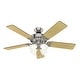 preview thumbnail 7 of 25, Hunter Fan Studio Series 52" Ceiling Fan with 4-Light LED Light Kit, Pull Chain - Timeless, Traditional