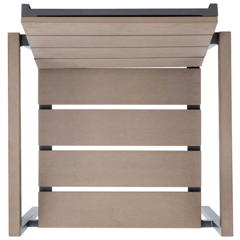 SAFAVIEH Outdoor Kennedi Chair - Taupe (Set of 2) - 23Wx22Dx33H