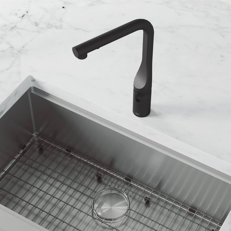VIGO Jewel 15" H Touchless Pull-Out Sprayer Kitchen Faucet