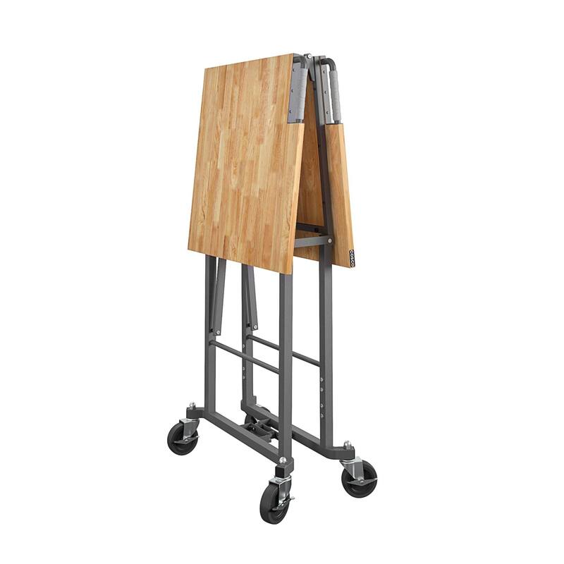 COSCO Smartfold Hardwood Top Portable Folding Workbench
