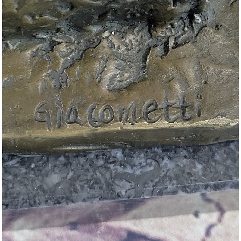 Leg By Alberto Giacometti - Bronze Metal Sculpture Statue On Marble Base
