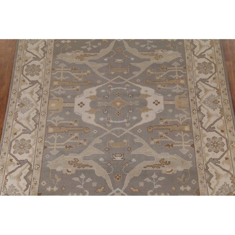 Oushak Oriental Area Rug Hand-Knotted Wool Carpet - 8'2"x 9'11"