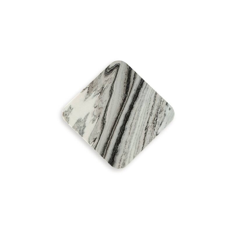 Signature Design by Ashley Baretton White/Black Accent Cocktail Table - 26"W x 26"D x 18"H