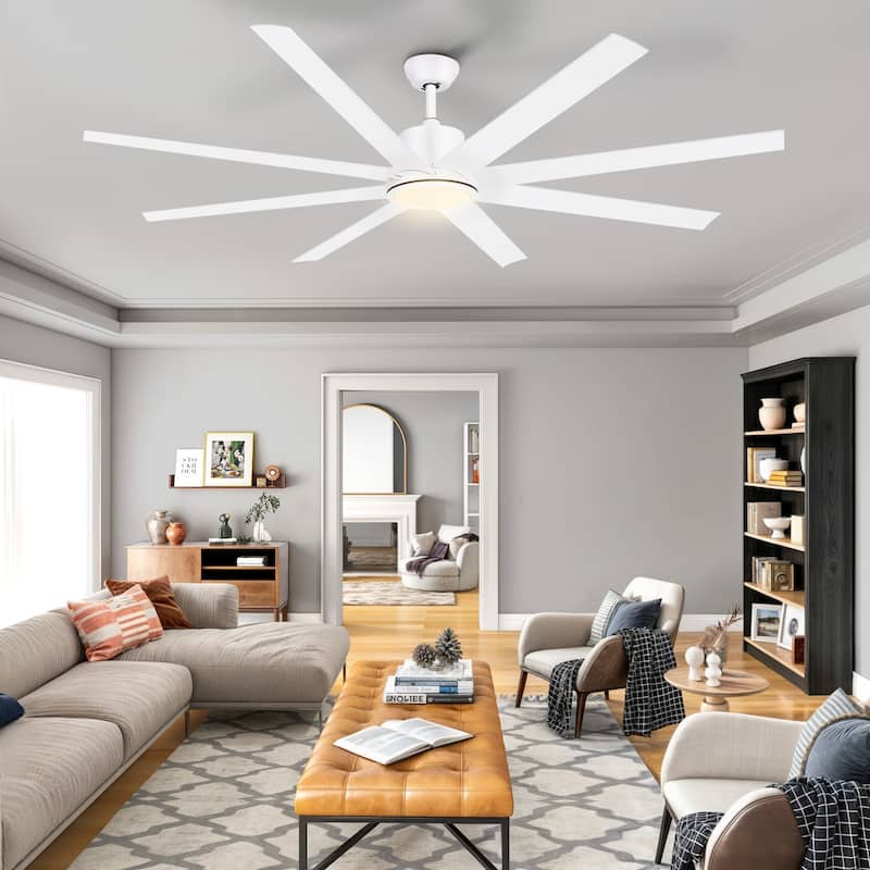 Moasis 72 Inch 8 Blades Ceiling Fans with Lights and Remote Control