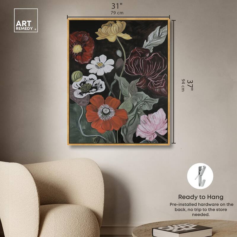 Ruby Revelry Canvas by Art Remedy