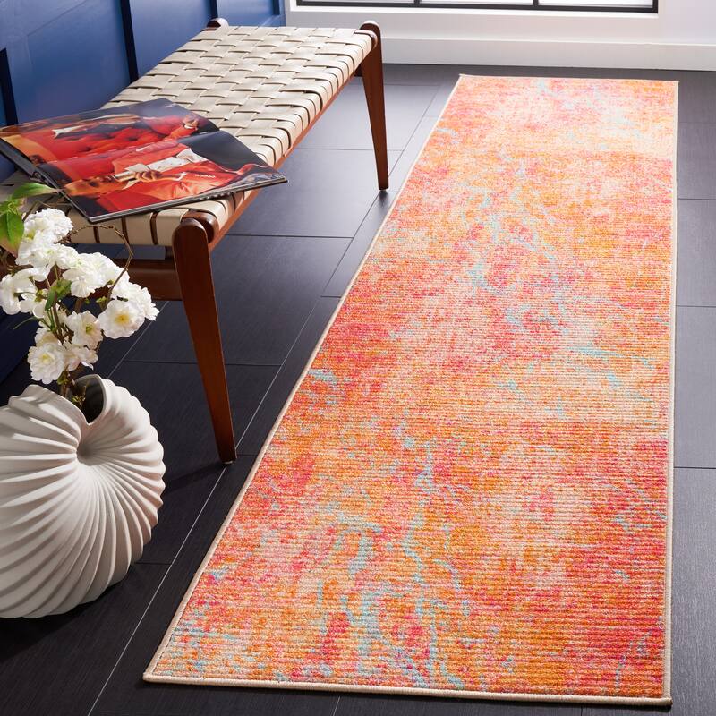 SAFAVIEH Sequoia Machine Washable Slip Resistant Caddie Abstract Rug