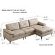 preview thumbnail 45 of 56, OVIOS Mid-Century SUEDE Leather Chaise Reversible Sofa