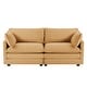 preview thumbnail 47 of 150, Corduroy Sectional Sofa with Removable Ottomans & Ultra-soft Cushions for Living Room & Bedroom Loveseats - Mineral Yellow