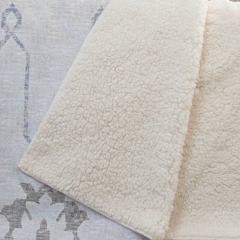 Premium Machine Washable ASB122 Boho Global Sherpa Throw Blanket