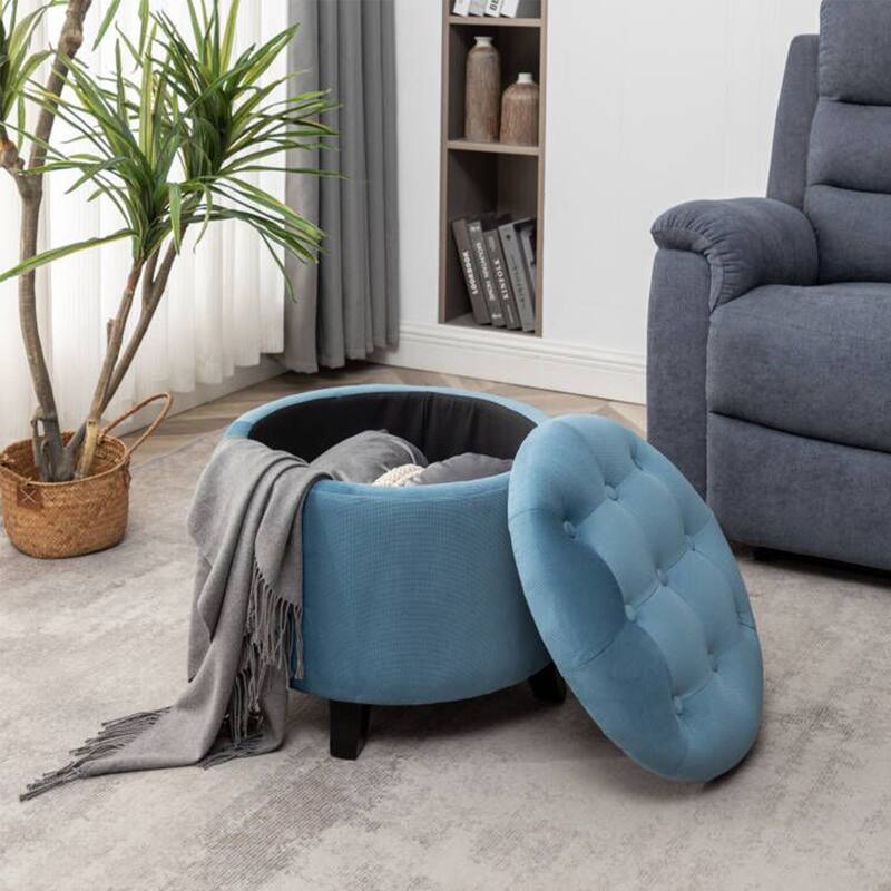 Convenience Concepts Designs4Comfort Round Storage Ottoman