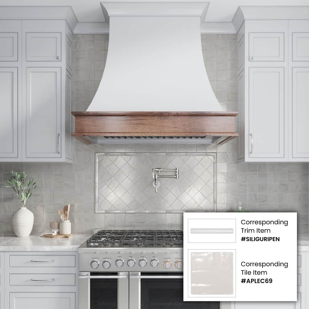 Apollo tile 4" x 4" Duchess Glossy Matte Cloud Gray Ceramic Tile (6.48 sq ft/case) - 60 Pack
