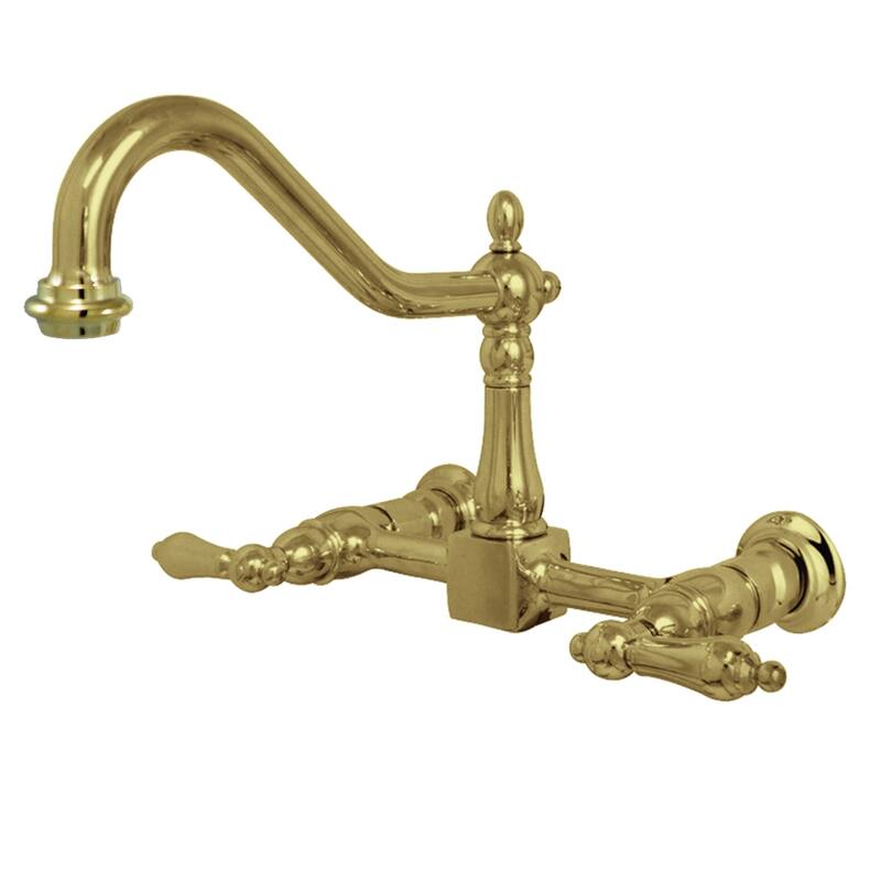 Kingston Brass Heritage Two-Handle Wall Mount Kitchen Faucet