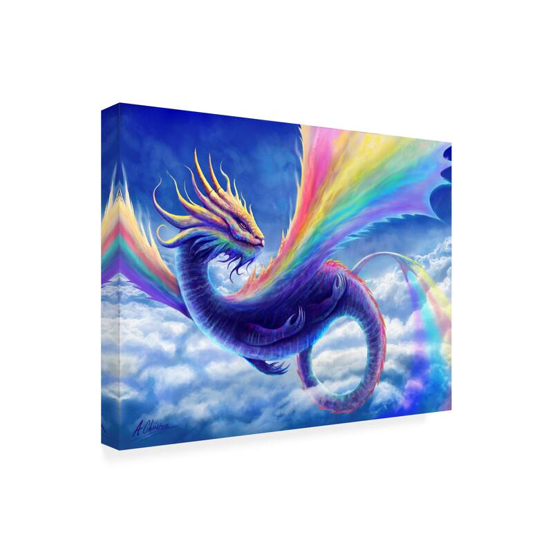 Anthony Christou 'Rainbow Dragon' Canvas Art