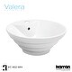 preview thumbnail 3 of 4, Karran Valera 19" Vitreous China Vessel Bathroom Sink in White with Overflow Drain