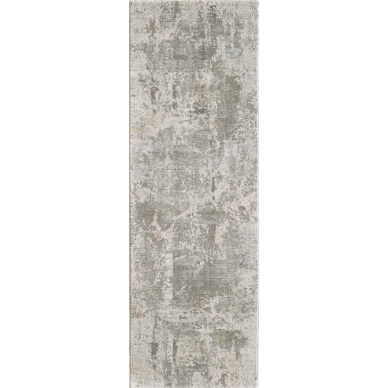 Domani Saige Modern In Natural Stone Area Rug - 2'6" x 7'6" Runner