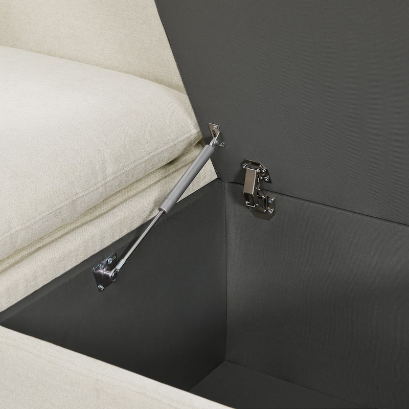 Spruce & Spring Modern 74" L-Shaped Dining Bench with Storage, Corner Breakfast Nook Banquette Bench