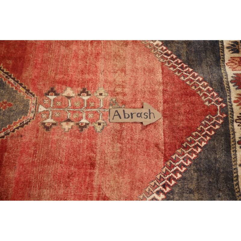 Hand Knotted Oriental 100% Wool Carpet Traditional Medallion Red Shiraz Area Rug - 6' 3'' X 3' 11''