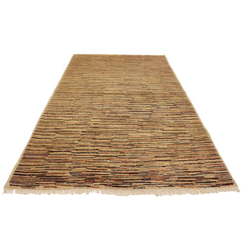 Boho Earthline Gabbeh Hand Knotted Wool Area Rug