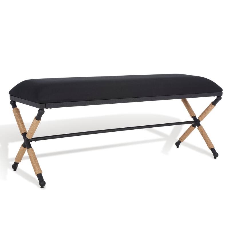 SAFAVIEH Couture Candelaria Hemp Wrapped Bench - 47.8 In W x 16 In D x 20.3 In H - 48Wx16Dx20H