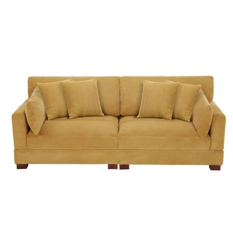 Sectional Sofa Set Modular Couch with Ottomans