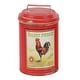 preview thumbnail 6 of 9, Red Tin Farmhouse Decorative Jar (Set of 3) - S/3 6", 8", 11"H
