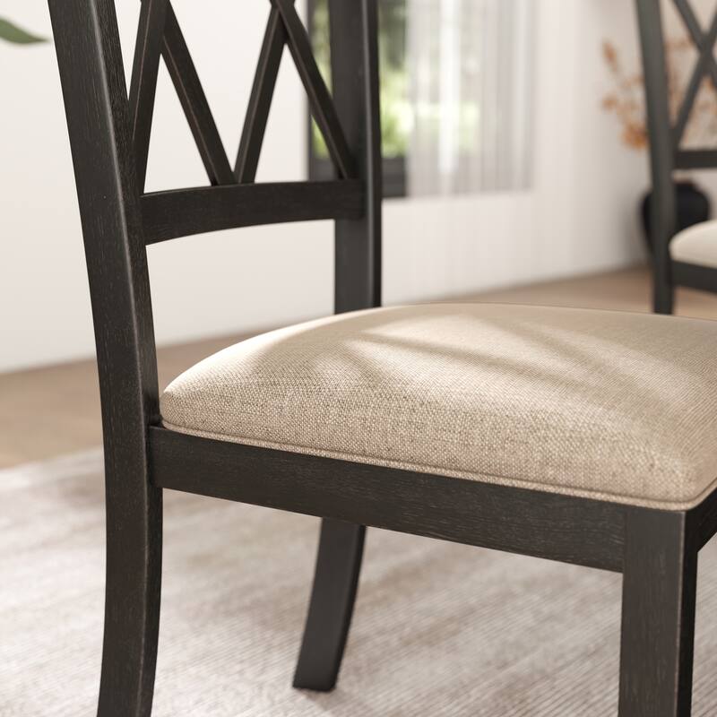 Roundhill Furniture Havre 5-Piece Pedestal Round Dining Set