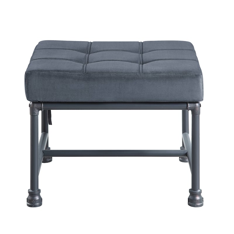 Brantley Velvet & Sandy Finish Ottoman Comfortable choice, multiple functions, classic design, and cozy corners