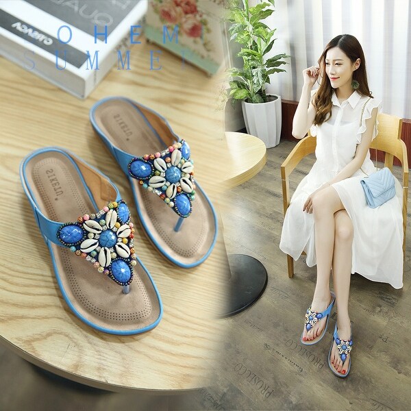 Men's Casual Shoes Bohemian Leather Sandals Slippers #XS133 | Touchy Style