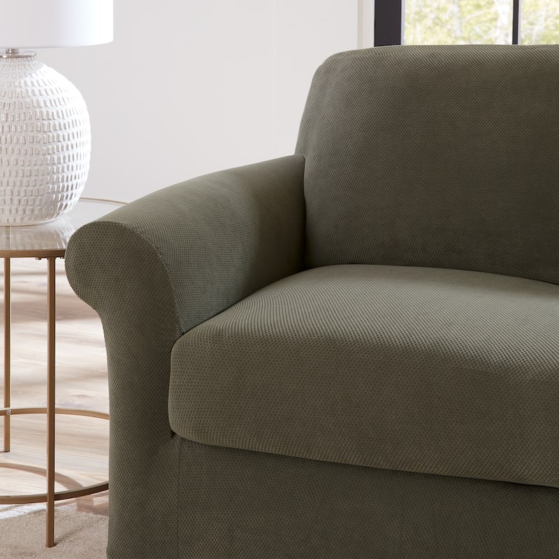 SureFit Stretch Pique 2 Piece Chair Slipcover