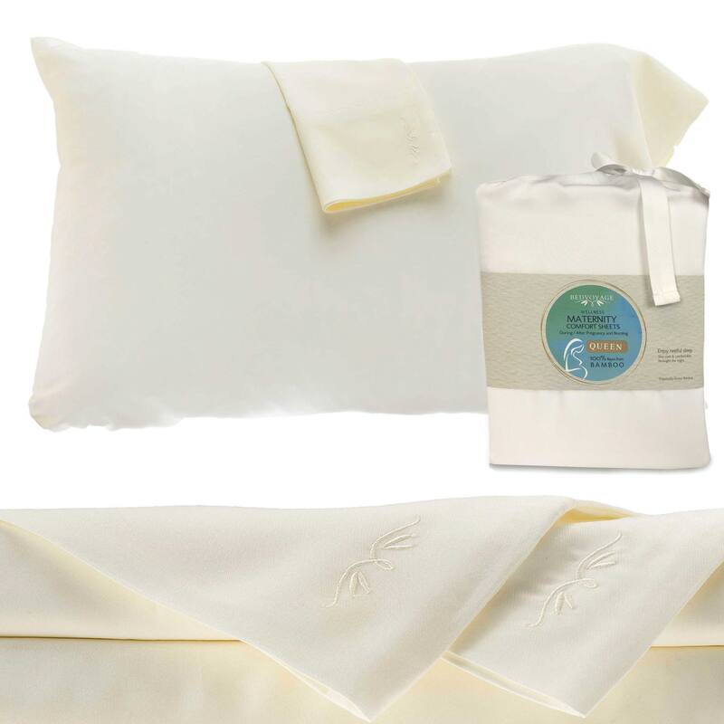 BedVoyage Maternity viscose from Bamboo Bed Sheet Set - Off-White - Queen