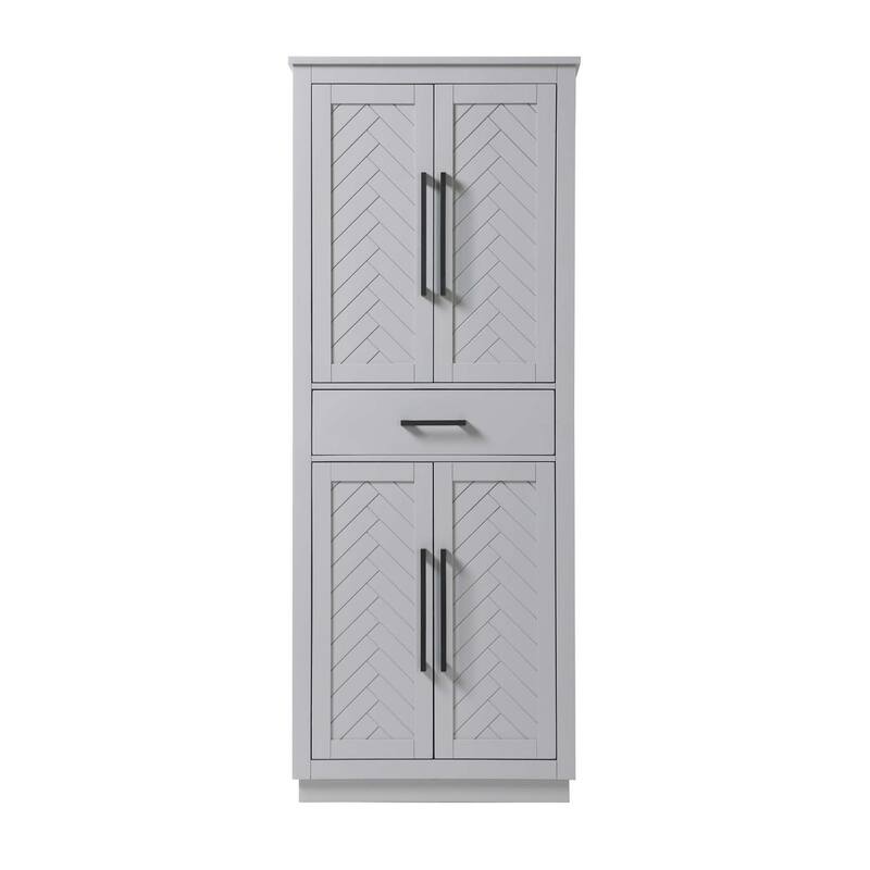 Raphael Bath Storage Cabinet (16-28 In.) - Grey - 28"