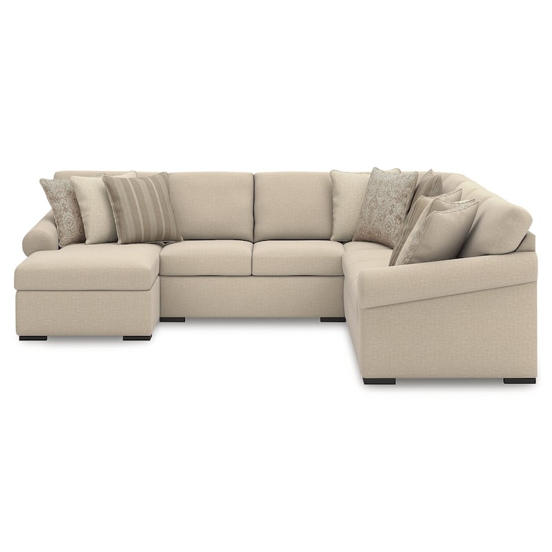 Signature Design by Ashley LadyMae Beige 5-Piece Sectional with Chaise