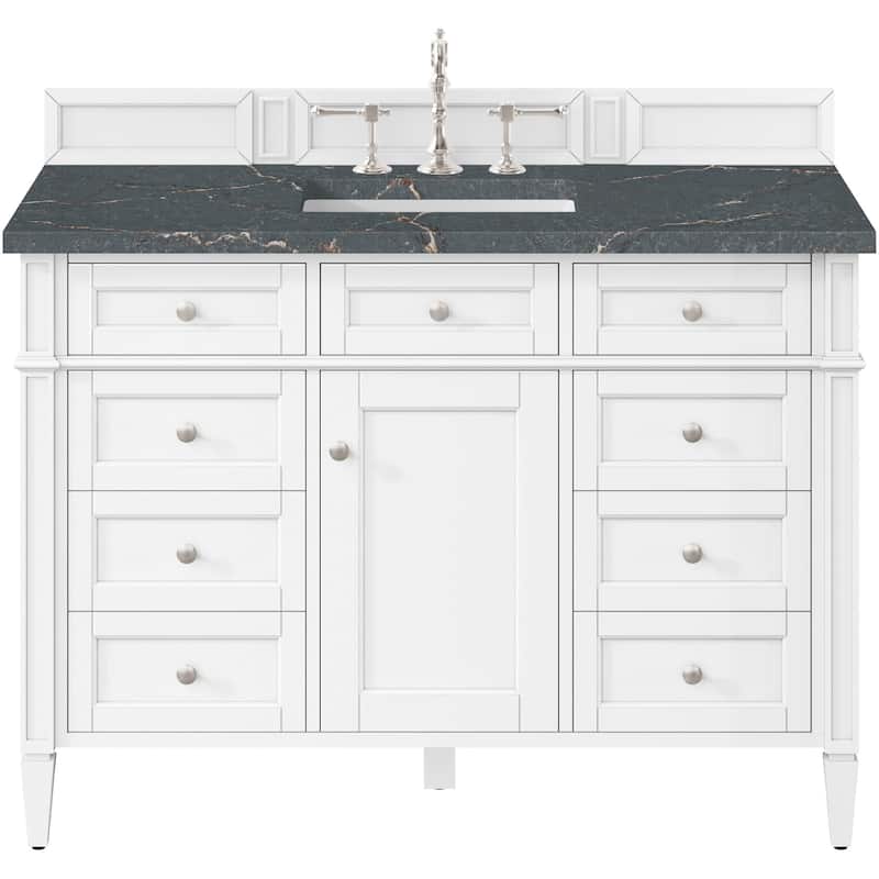 James Martin Vanities 655-V48-FPBL Brittany 48" Free Standing Single - Bright White