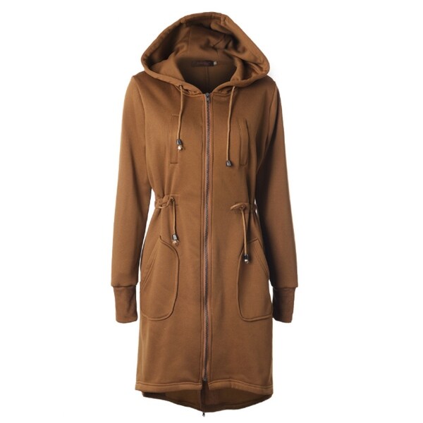 tunic zip up sweatshirt